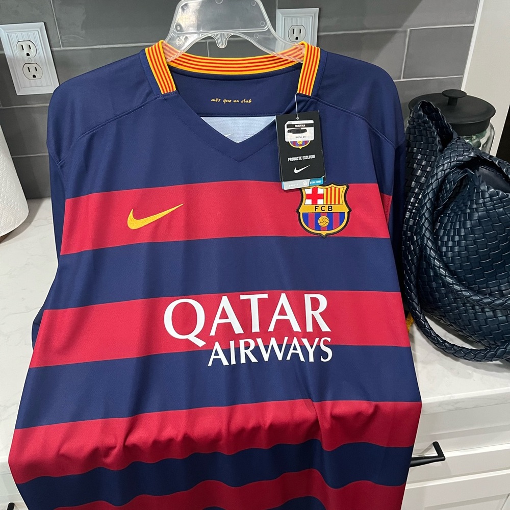 Barcelona FC Striped Messi Jersey